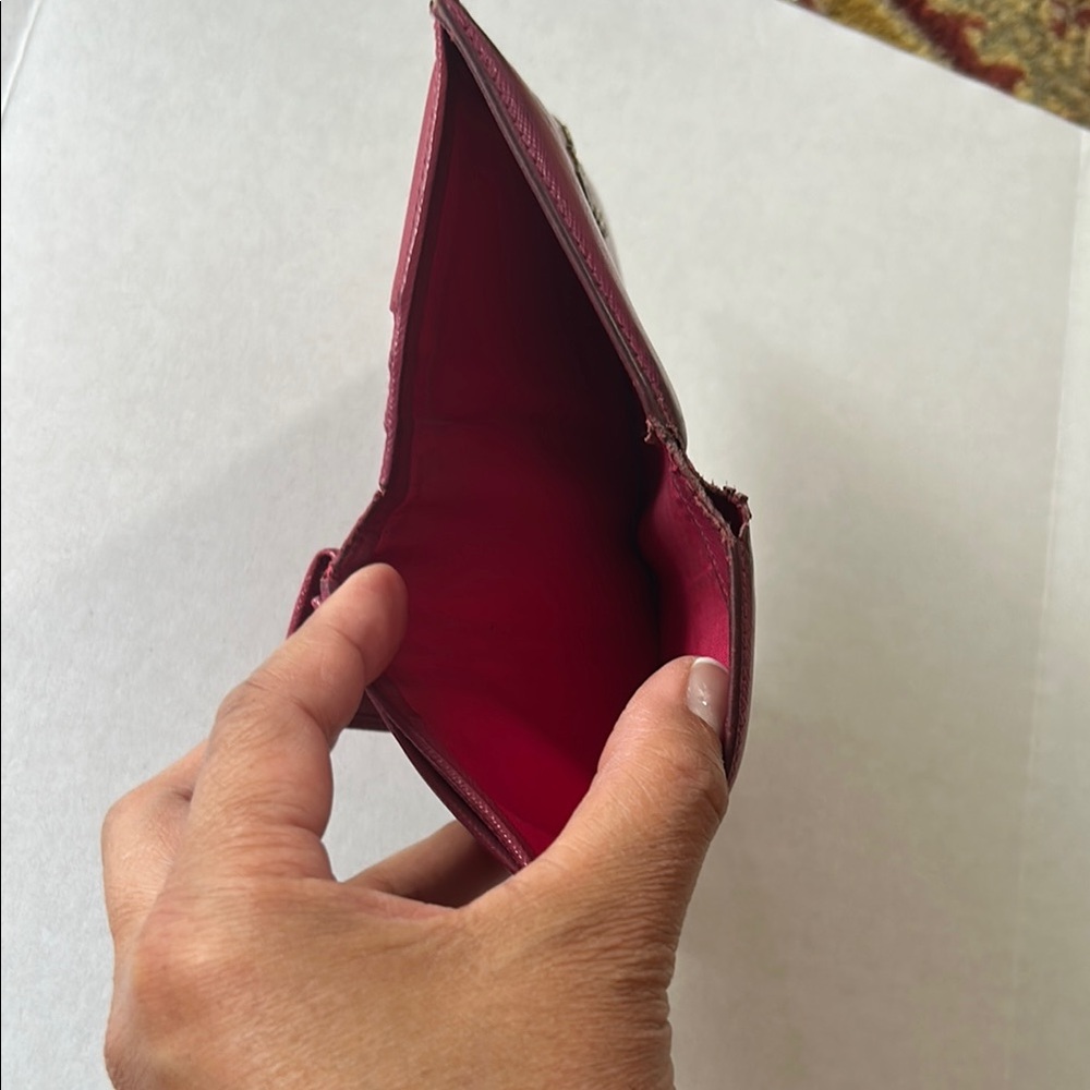 Prada Fuchsia Bifold Leather Wallet - Picture 3 of 5